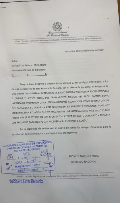 Diputado pide que Salud cubra tratamiento de Ramón Silva