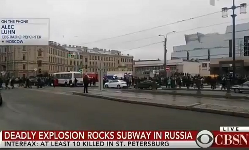 Explosión en metro de San Petersburgo deja 9 muertos