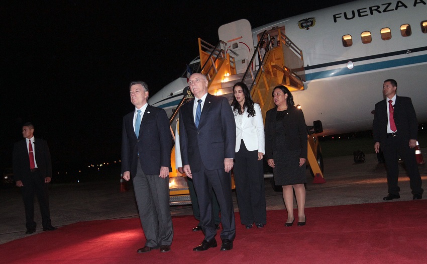 Presidente de Colombia, de visita en Paraguay