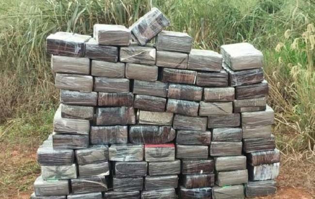 Marihuana paraguaya incautada en Brasil. (Foto Senad)