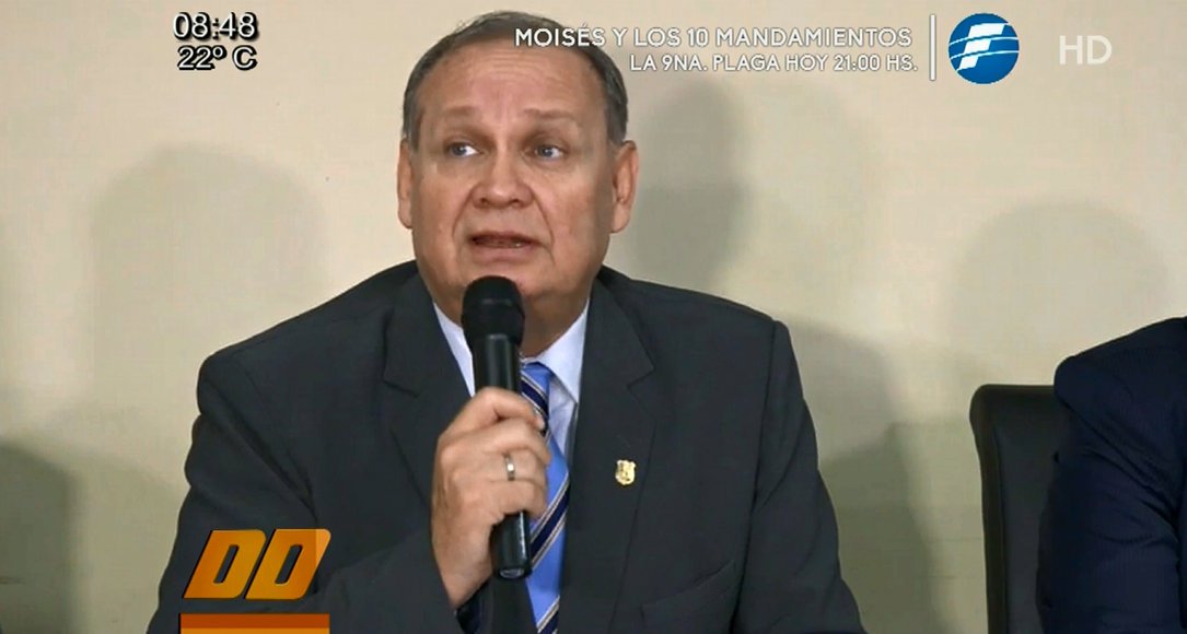 Intendente de Asunción Mario Ferreiro en conferencia de prensa / Foto: Captura de pantalla, Telefuturo.