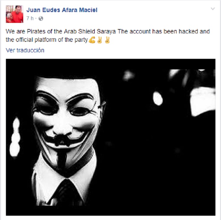 Hackean cuentas de Facebook del vicepresidente