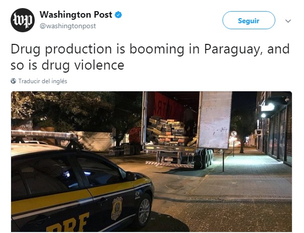 Auge de drogas y violencia en Paraguay