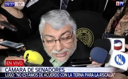 Según Lugo, terna para fiscal general no es pluralista