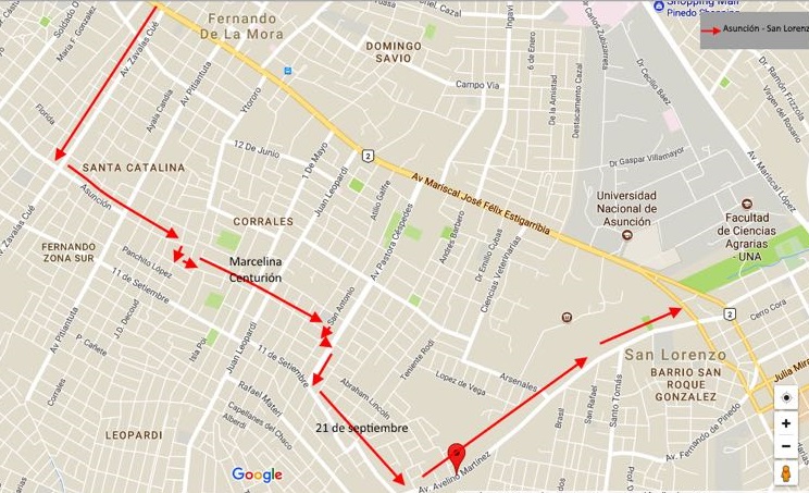 Cerrarán calles en Fernando de la Mora por obras del Metrobús