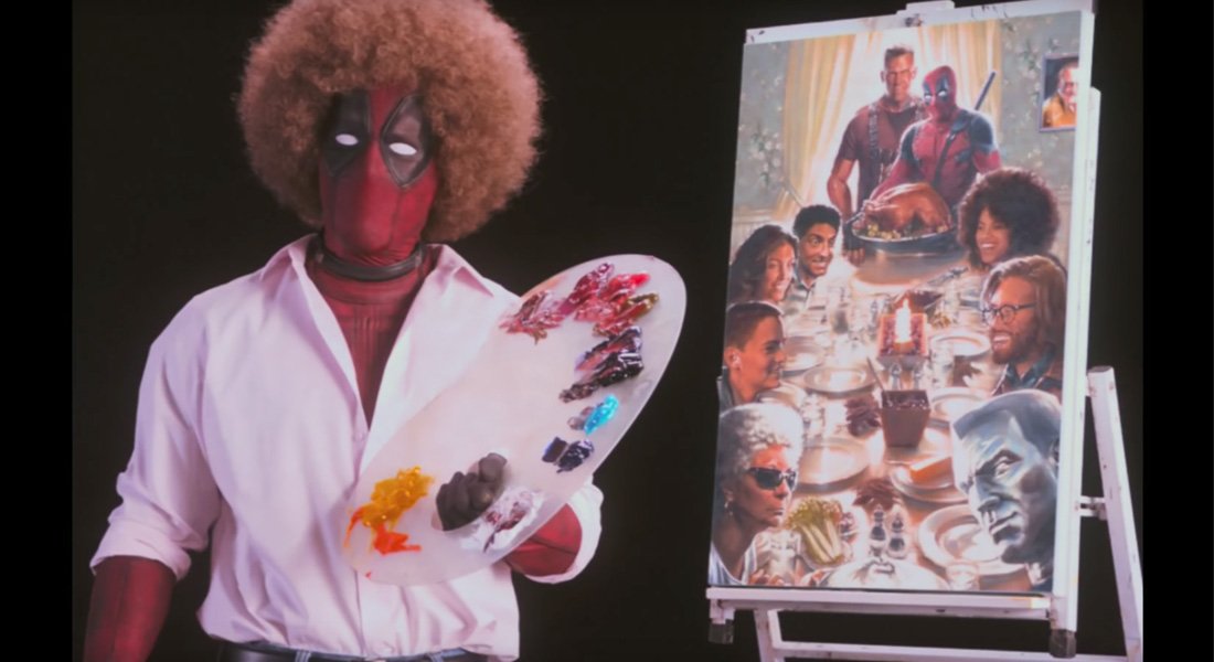 Deadpool dicta clases de pintura al puro estilo de Bob Ross