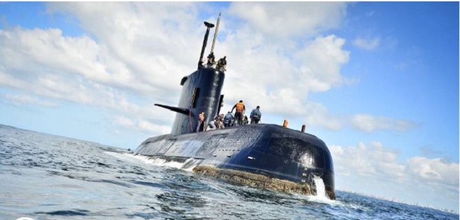 Submarino argentino desaparece en el Atlántico