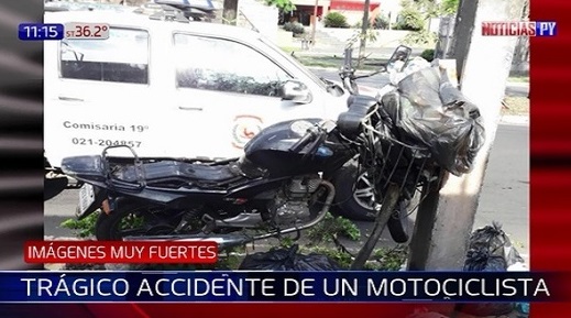 Video retrata fatal accidente de motociclista