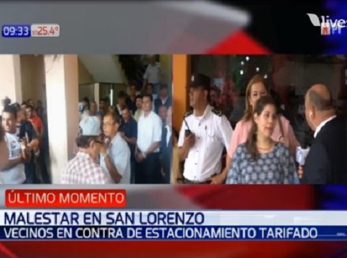 Incidentes en San Lorenzo en protesta contra estacionamiento tarifado