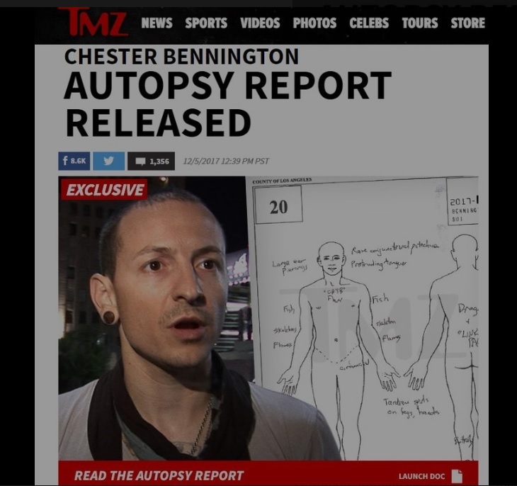 Filtran resultado de autopsia del cantante de Linkin Park