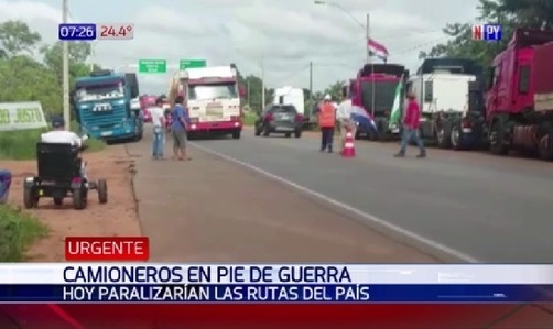 Policía Nacional ordena retención de camiones movilizados