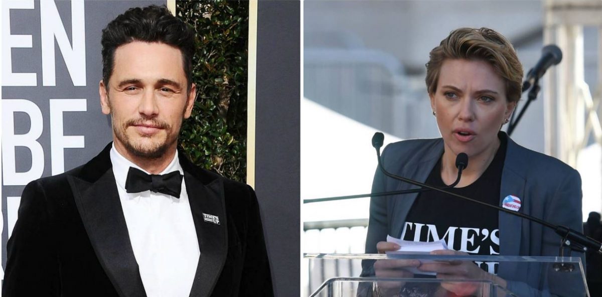 Scarlett Johansson escracha a James Franco durante marcha