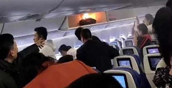 Batería ardió en avión y provocó pánico en pasajeros