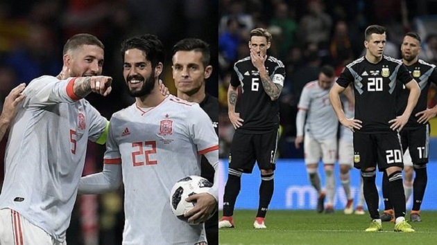 Goleada histórica: España venció a Argentina por 6 a 1
