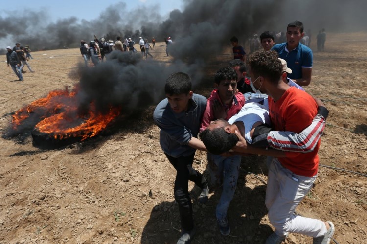 Protestas en la frontera de Gaza deja 41 muertos y miles de heridos