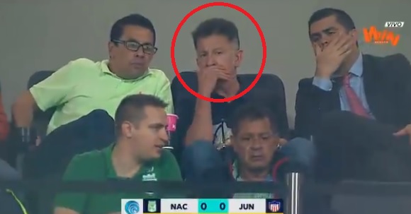 Llamativa presencia de Osorio en partido del fútbol colombiano