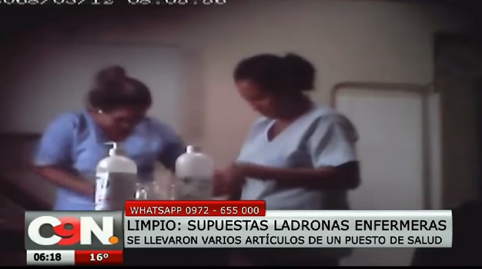 Graban a enfermeras robando en puesto de salud en Limpio