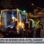 Indigente sufre quemaduras en principio de incendio en el Hotel Guaraní