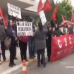Trabajadores protestan contra posible aumento de años para jubilarse en IPS
