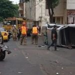 Choque en el microcentro de Asunción dejó un herido y cuatro vehículos dañados