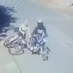 Mujer fue manoseada mientras circulaba en bicicleta y cayó al pavimento