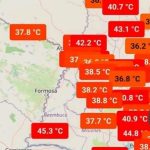 Sensación térmica de 50,9 °C se registró en Edelira