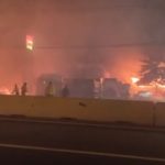 Incendio de pastizal afectó una estación de servicios en Ypacaraí