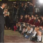Peña participó de la apertura del año escolar, recordó su rol de padre y destacó Hambre Cero