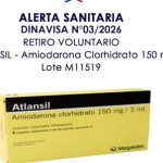 Dinavisa informa retiro de medicamento cardiaco