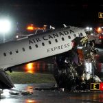 Avión de Air Canada choca con camión de bomberos en Nueva York
