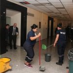 Lluvia provoca caída de techo en el Palacio de Justicia