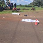 Tres muertos tras choque entre moto, auto y camioneta