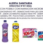 Dinavisa alerta por productos de limpieza contaminados