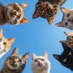 Escolta felina: michis siguieron a su dueña por la calle