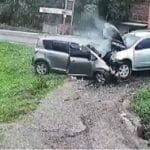 Choque frontal en Guairá por adelantamiento indebido