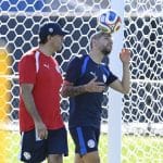 Julio Enciso realizó trabajos con balón y mostró una evolución favorable de su lesión